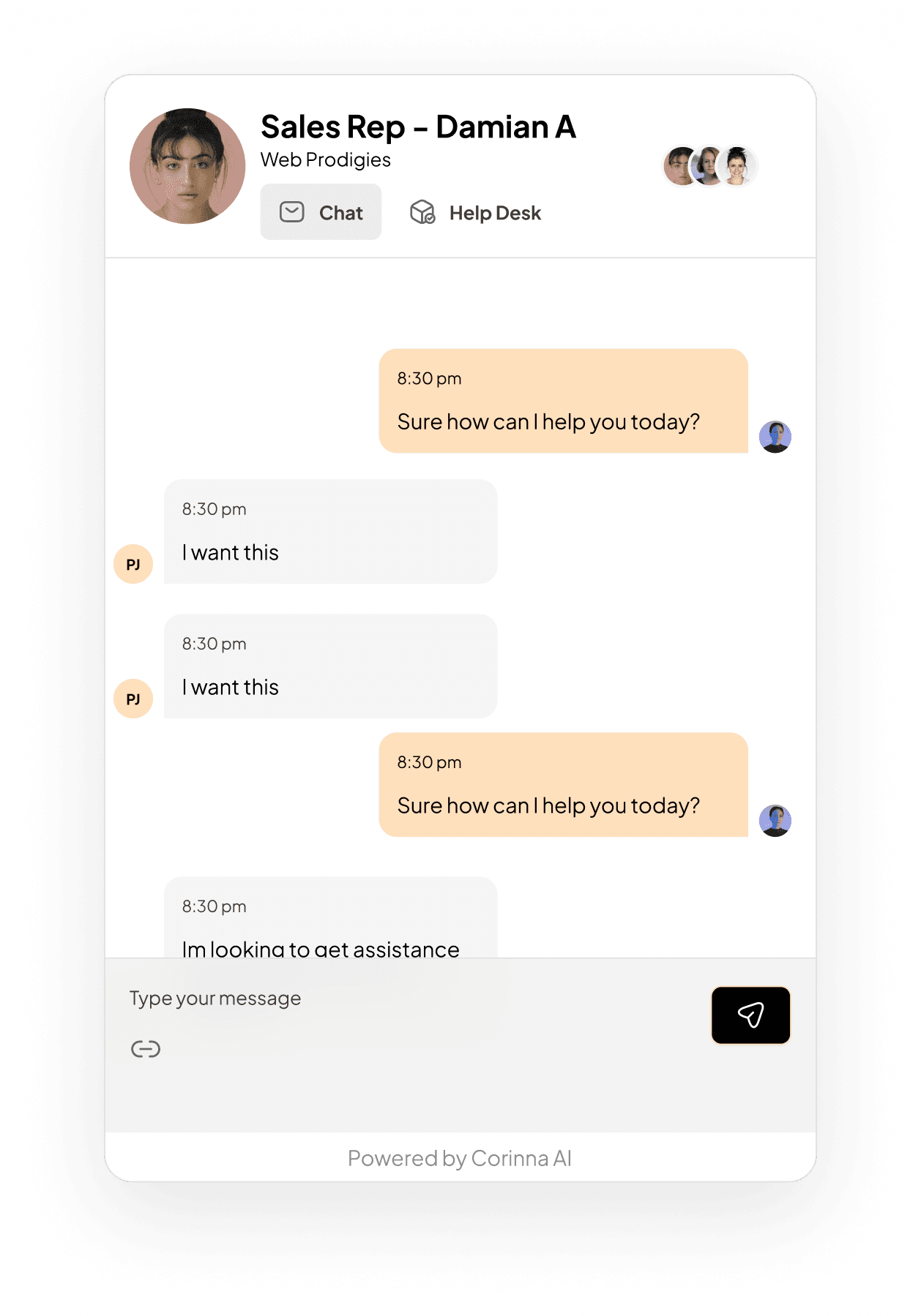 Synapse AI チャットボット インターフェース